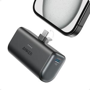 Anker iPhone 16 Portable Charger, Nano Power Bank with Built-in USB C Connector, 5,000mAh Portable Charger 22.5W, for iPhone 16/15 Series, Samsung S22/23 Series, iPad Pro/Air, AirPods, and More