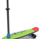 Chillafish Skatieskootie Customizable Training Skateboard and Lean-to-Steer Scooter with Detachable Stability Handlebar, Ages 3+ (Black Mix)