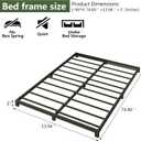 3 Inch Bed Frame Full Size Low Profile, Full Heavy Duty Platform Bed Frame No Box Spring Needed, Easy Assembly, Noise Free, Black