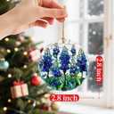 7 x Texas Bluebonnet Ornament, Christmas Ornaments: Christmas Tree Decorations, Holiday Decor, Stocking Stuffers, Gift Ideas, Xmas Gift, Flower Lover Gifts & Gifts for Women