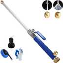 High Pressure Washer, 2-in-1 High Pressure Power Washer, Jet Sono Power Washer, High Pressure Hose Nozzle with 2 Jet Different Nozzle and Hose Quick Connectors (Blue)