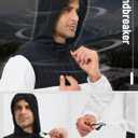 baleaf Men's Rain Jacket Water Resistant Hiking Windbreaker Packable Running Golf Gear Hood Raincoat Reflective (L)