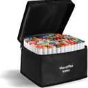 MemOffice Marking ink 162 Colors Dual Tip Artist Alcohol Markers Set with Carrying Case - Perfect for Coloring, Drawing, Sketching, Card Making and Illustration - Perfect for Adults