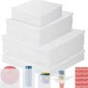 200 Pack Foam Pouches,3 Sizes Cushion Foam Pouch with 12x12 Inch Foam Wrap Sheets for Moving, Packing, Transportation and Storage, Moving Supplies Incidental Fragile Labels