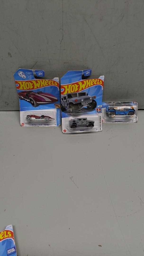 Pack Of 3 Hot Wheels Cars (HW Braille Racer - Twin Mill, Humvee, Baja Bison)