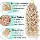 New Gogo Curl Crochet Hair Pre Looped 8 Packs Pre Twisted Curly Crochet Hair for Black Women Beach Curl Wave Crochet Synthetic Hair Extensions (14Inch 613#)