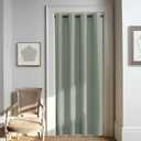 NICETOWN Blackout Sage Green Curtain for Windows 80 inch Long - Thermal Insulated Solid Grommet Room Darkening Drape Sound Reducing for Bedroom/Living Room (1 Panel, W46 x L80)