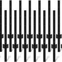 Metal Fence Post, 3 Feet Heavy Duty Garden Post Pack of 15 - Black