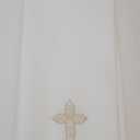 Integrity Designs White with Silver Lace Cross Embroidered Towel 100 Percent Eco-Friendly Cotton