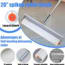 Self Leveling Cement Tool Kit,Epoxy Floor Kit,Self-Leveling Rake,Spike Shoes for Epoxy Flooring,Spike Roller for Self-Leveling,Floor Leveling Tools, 23.62~55.12 inch Telescopic Pole