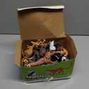 Safari Animals Figures Toys, Realistic Wild Zoo Animal Figurines, Plastic African Jungle Animals Playset for Kids Toddlers, 21Pcs Safari Toys Birthday Gifts for Boys Girls