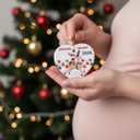 Heart's Sign 2-in-1 Christmas Pregnancy Ornament 2025 | Bumps First Christmas Ornament 2025 | Mom to Be Gifts | Expecting Mom Gifts for Xmas (Deer)
