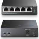 TP-Link TL-SG1005P, 5 Port Gigabit PoE Switch, 4 PoE+ Ports @65W, Desktop, Plug & Play, Sturdy Metal w/ Shielded Ports, Fanless, QoS & IGMP Snooping