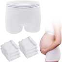HANSILK Mesh Postpartum Underwear 6 Pack High Waist Reusable Post Bay C-Section Recovery Maternity Panties for Women Washable Mesh Panties (Large)