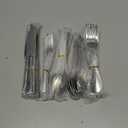 KINGSTONE Silverware Set for 8, 40-Piece 18/10 Stainless Steel Flatware Set,Forged Cutlery Set Matte Satin Finish, Dishwasher Safe
