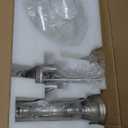 Brushed Nickel Pendant Light 11.8'' Wide 23.6'' High Modern Glass Pendant Light for Dining Room, Kitchen Island Adjustable Height