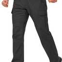 NAVEKULL Men's Flex Work Pants Stretch Ripstop Water-Resistant Utility Cargo Pants Lightweight Workwear Tactical Pants