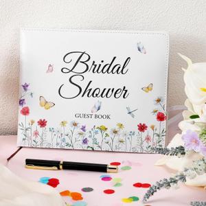 Patelai Bridal Shower Guest Book Decorations Guest Book Sign Alternative Signature Bridal Shower Gifts for Wedding Bachelorette Party with Pen