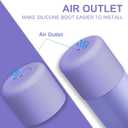 2 x Silicone Boot for Owala Water Bottle, 2PCS Anti-Slip Protective Sleeve for FreeSip/Twist/Flip Water Bottles, BPA Free, Dishwasher Safe, Bottom Bumper Cover Cup Accessories (40 Ounces, Purple)