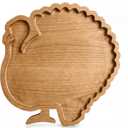 Sliner Turkey Charcuterie Board Wooden Thanksgiving Serving Platter Tray, 15 x 12 x 1 inches/ 38 x 30 x 2.5 cm
