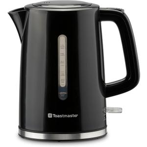 Toastmaster Electric Kettle by Select Brands - Cordless Electric Water Boiler for Coffee, Tea & More - Use This Electric Tea Kettle in Your Kitchen or Dorm - 1.7 Liters, Black