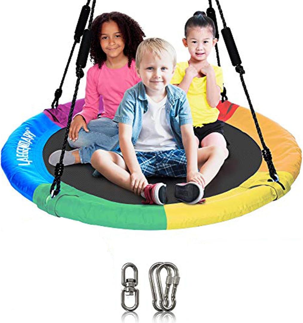 LGENDARY Saucer Swing for Kids and Adults - 40 Inch Round Outdoor Tree Swing LGENDARY Saucer Swing for Kids and Adults - 40 Inch Round Outdoor Tree Swing