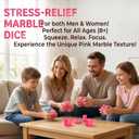 Ice Cube Squishy Toys, Sensory Fidget Toy for Adults Kids | Squeeze Squishies Cube Stress Balls for Anxiety Class Prizes Party Favors Gifts Stocking Stuffers-Pink
