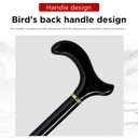 GUYUE Handmade Wooden Walking Cane for Men and Women Ergonomic Wood Cane (Gloss Black, 37" (for 6'0" to 6'1"))
