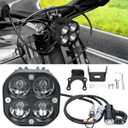 Upgraded Headlight Kit for Sur Ron Segway X260,White 6000-6500K Spot/Flood Light Pods Combo Kit, Motorcycle Lights Bars Bright Front Lamp Accessories,Plug N Play (Oval Lamp)