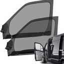 Double Layers Side Window Sunshade Magnetic Bug Screen for Front Doors, Pair Window Bug Screen & Sunshade Curtain Compatible with Mercedes Sprinter 2007-2025