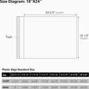 50 Pack Acid-Free Crystal Clear Sleeves Storage Bags for 18x24 Art Prints/Pictures/Photos/Framing Mat Mattes (Bag Size: 18 1/2" x24 2/5")