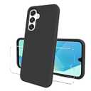 Starhemei for Galaxy A16 5G Case, &Glass Screen Protector, Shock Absorption Double Layer Rubber Case Full-Body Protective Phone Cover for Samsung Galaxy A16 5G 2025 (Black)