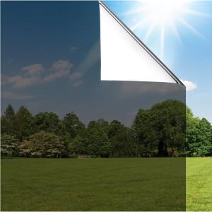 Coavas Window Privacy Film One Way, See Out Not in Windows Tint for Home, Mirror Reflective Blocking Sun Heat Glass Coverings UV Static Cling, 35.4x157.4 Inch (Black-silver)