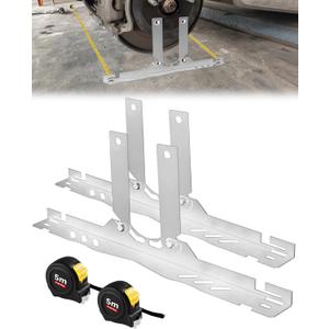 Upgraded Wheel Alignment Tool Kit, Toe Alignment Tool Plates with Extension Arms, Heavy Duty Front End Alignment Tool for Cars, Fast Precise DIY Toe Alignment at Home, Fits Lower Calipers, Silver