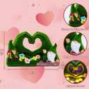 twinbling Garden Gnome Statue Heart-Shaped Moss Covered Outdoor Garden Decor Cute Gnomes Decorations for Home Patio Yard Balcony Lawn Decor Gifts for Mom Woman Grandma Dad