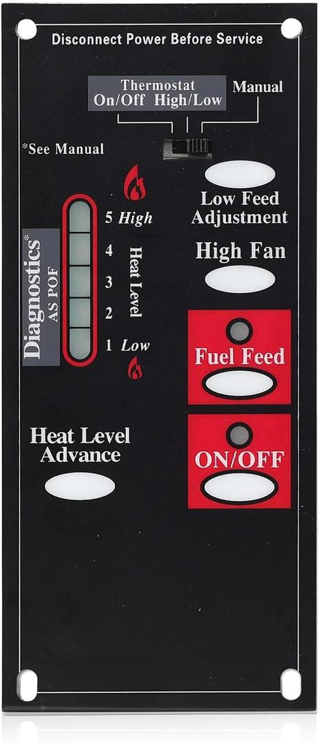 C-E-401 A-e-401 Pellet Stove Digital Circuit Board Fit for Breckwell P23 P24 P1000 Big E P2700 Models, Fit for US Stove Co. 5520 SPC4000 APC4000 Models 2002 or Newer, Replace# C-E-400
