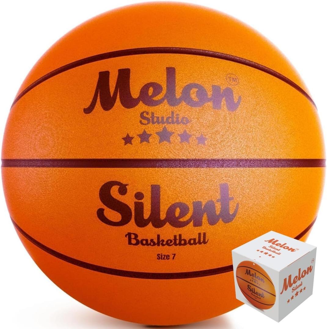 Silent Basketball Size 7 (29.5") Indoor Basketball | Foam Ball | Quiet Dribble Inside Home | Soundless Noisless Soft Training for House | No Noise No Sound