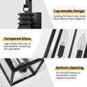 22" Large Outdoor Wall Lights, 2-Pack Black Porch Lights with Clear Glass, Waterproof Exterior Lighting Fixtures, E12 Socket Modern Farmhouse Wall Sconces Lantern for House Garage, Aluminum Frame, 22" Ordinary