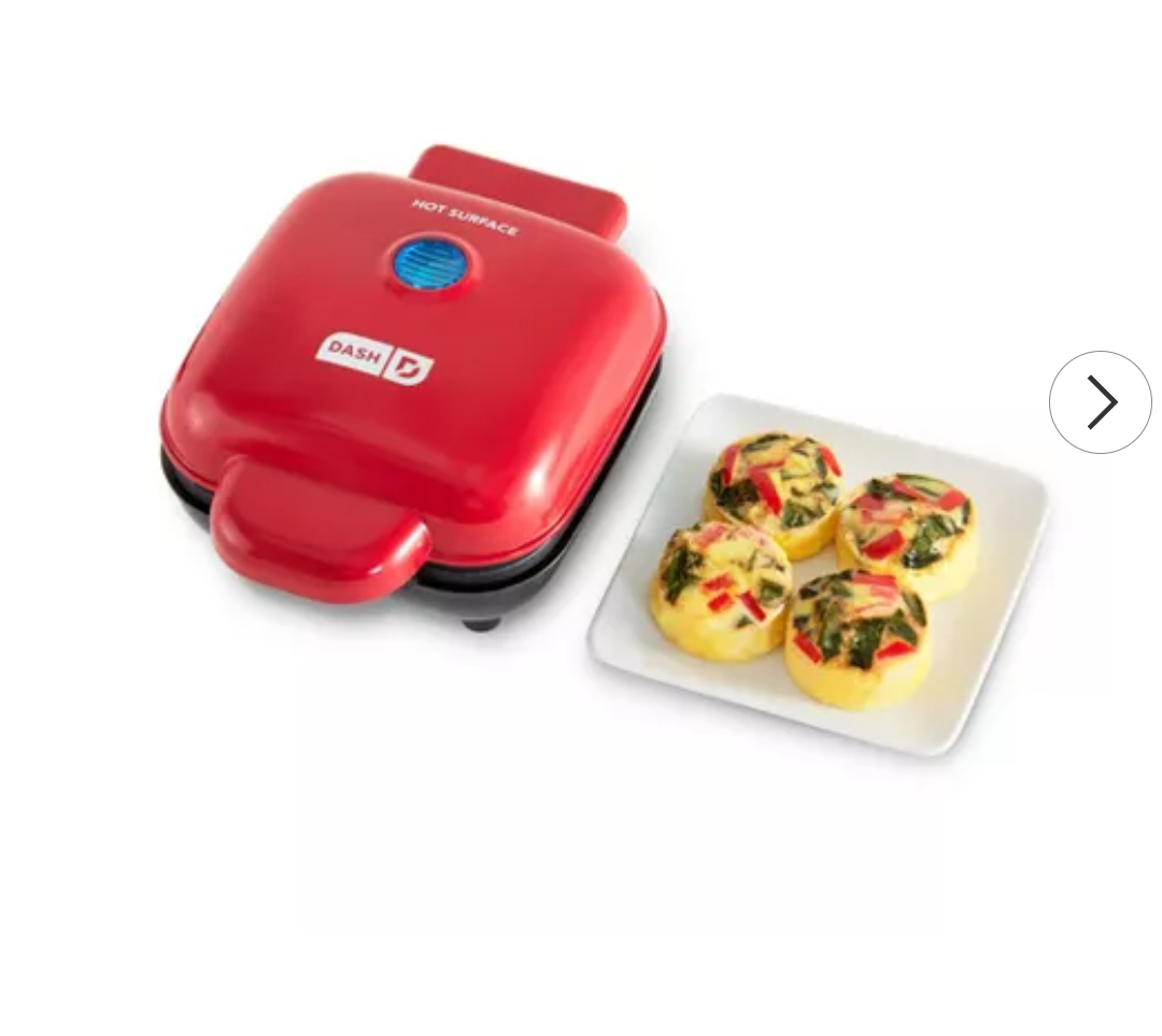 Dash Egg Bite Maker - Red: 4-Egg Cooker, Electric Egg Cookers, Griddle, Hand Wash, 420W, Aluminum & Plastic