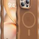 Magnetic for iPhone 15 Pro Max Case[Compatible with MagSafe][Military-Grade Drop Protection][Anti-Yellowing]Shockproof Protective Translucent Matte Cover for iPhone 15 Pro Max Phone Case,Brown