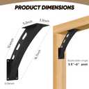 8 Pcs 45 Degree Angle Support Brackets,Wood Post and Beam Angle Support Brackets,45 Degree Corner Braces Inside Joint for Gazebos,Tree Houses, Cabins and Patios