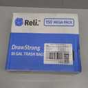Reli. 30 Gallon Trash Bags Drawstring | 150 Count | Black | 30 Gallon Garbage Bags Heavy Duty | Large 30 Gal