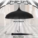 Queekay 2 Pcs Gothic Pagoda Umbrella 36" Large Retro Parasol for Rain or Sun, Wedding Umbrella, Vampire & Gothic Lover Gifts