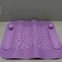 Foot Massage Mat with Two Massage Balls, 5-Zone Acupressure & Reflexology Mat for Various Stimulation, Portable Pressure Point Pad for Feet Relaxation, Pain, Fatigue Relief(Purple)