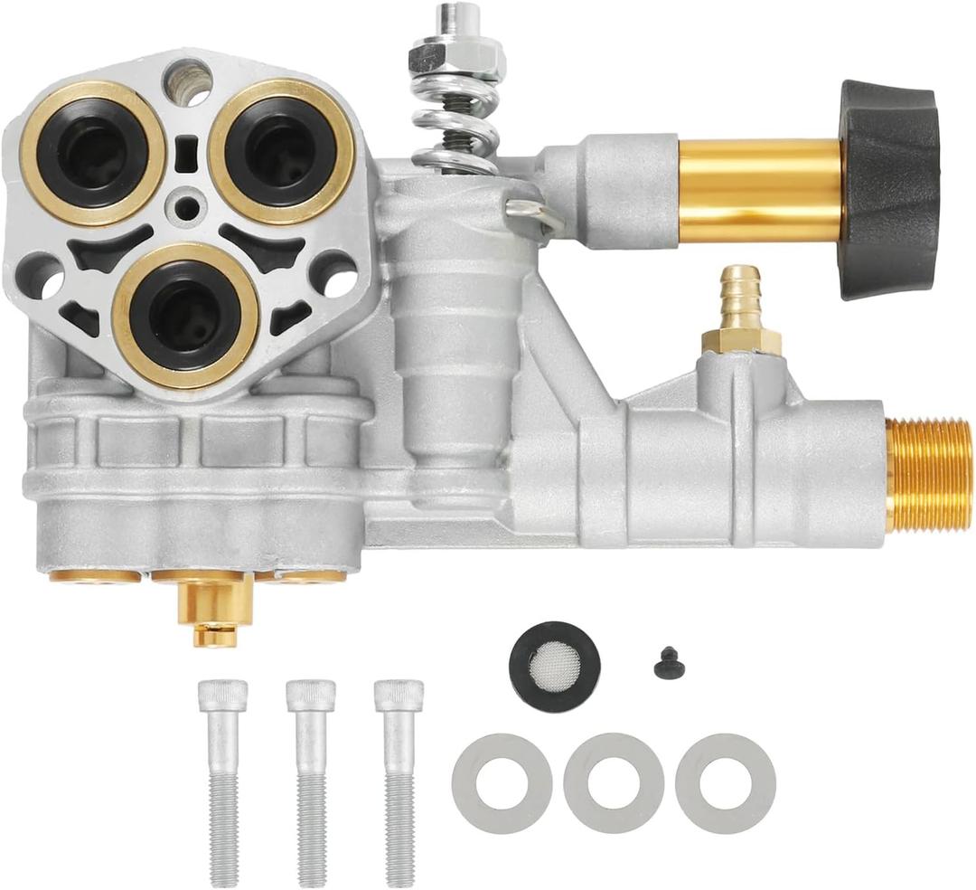 7108366 Pressure Washer Pump Manifold Replacement for Axial Cam Pressure Washer Pump 510020 520006 Cleaning Manifold