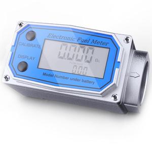 Flow Meter 3/4 Inche Digital Turbine Flow Meter Aluminum Alloy - Fuel Meter Features Auto On & Off Industry Grade - for Water, Diesel, Gasoline Supports Gallon, QTS, PTS, L, m (3/4 inch)