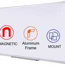 48 x 24-in Magnetic Dry Erase Board with Pen Tray| Aluminum Frame Portable Wall Large Whiteboard Message Presentation Board for Office & Classroom