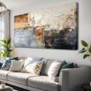 Abstract Wall Art Decor Hand Painted Oil Painting on Canvas Framed 20 inches x 40 inches Large Colorful Modern Artwork Wall Art for Living Room Bedroom Office Hotel and Dining Room