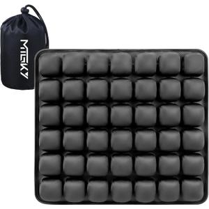 Sondor Travel Seat Cushion,Inflatable Travel Seat Cushion for Airplane,Portable & Adjustable,Airplane Gadgets,Inflatable Cushion for Wheelchair, Travel,Driving,Office Work (Dark Black)