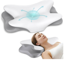 Cervical Neck Pillow for Pain Relief - Ergonomic Side Sleeper Pillow for Neck Support, Contour Pillow for Bed Sleeping, Cooling Memory Foam Pillows Orthopedic Pillow for Back Stomach Sleepers